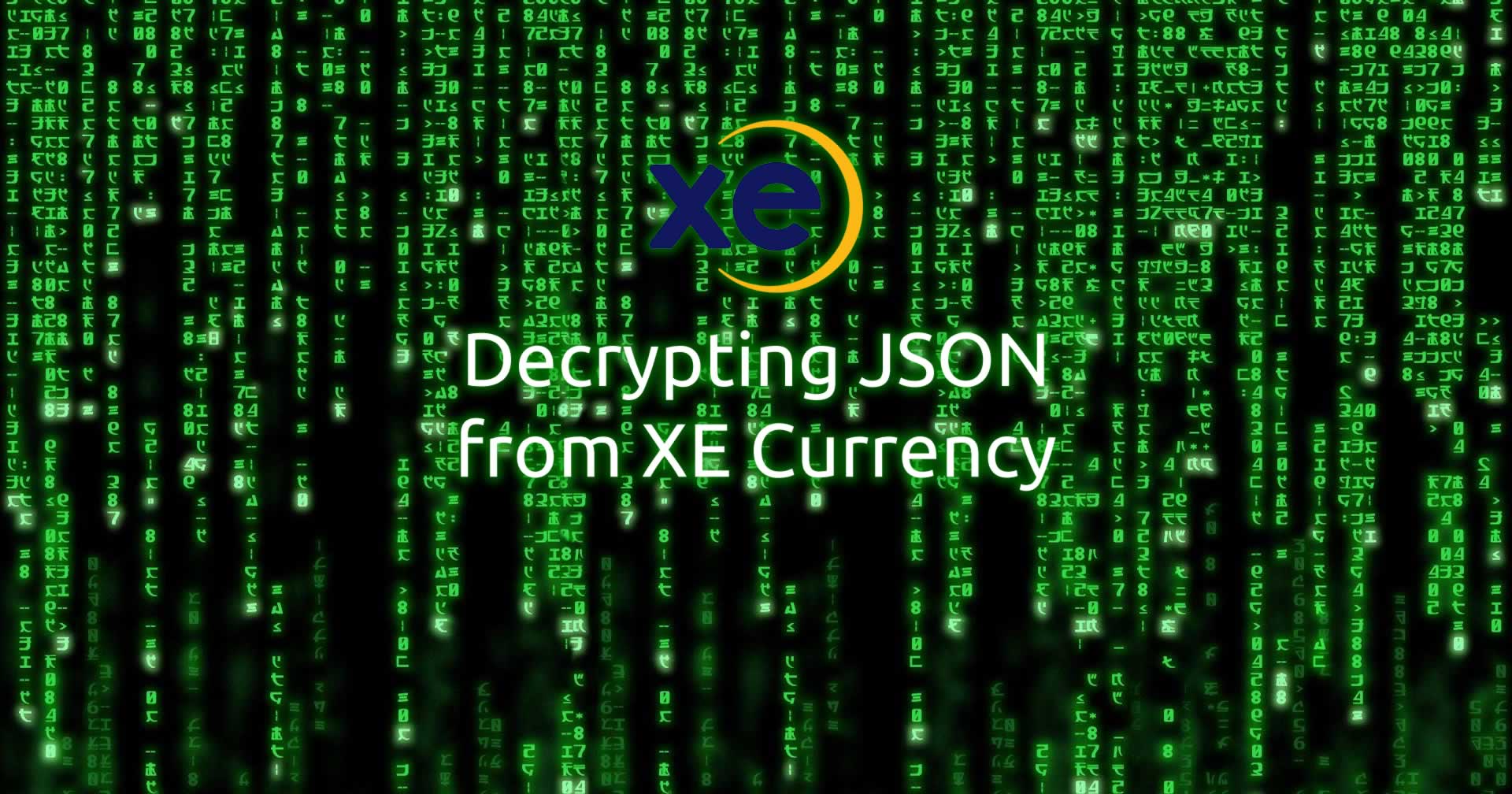Decrypting JSON from XE Currency